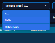 Release Type filter dropdown