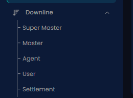 Downline sidebar submenu